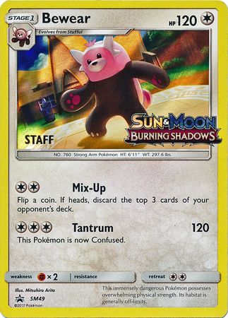 Bewear (SM49) (Staff Prerelease Promo) [Sun & Moon: Black Star Promos] | Mega City Incorporated