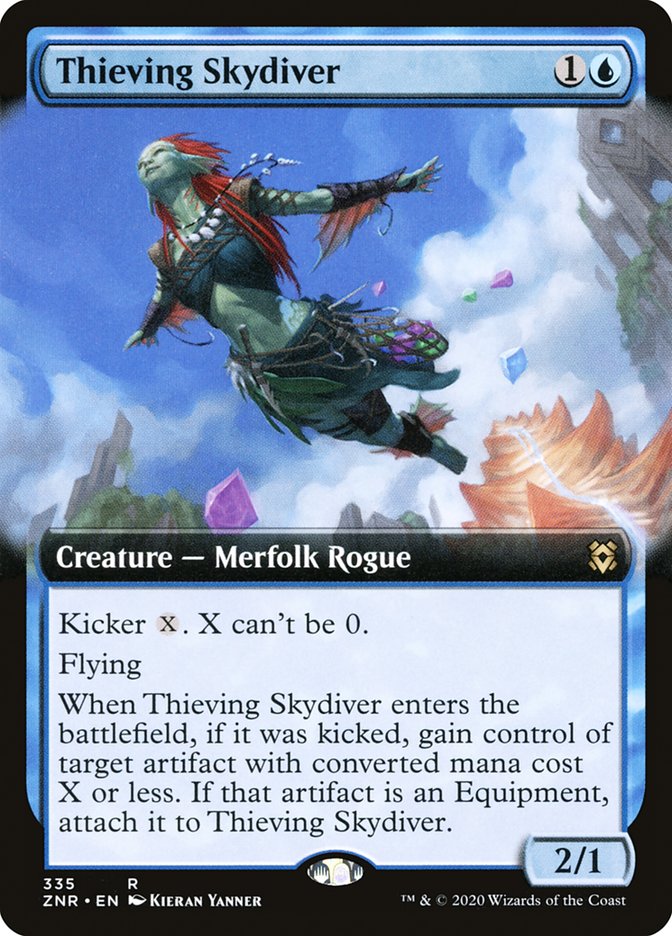 Thieving Skydiver (Extended Art) [Zendikar Rising] | Mega City Incorporated