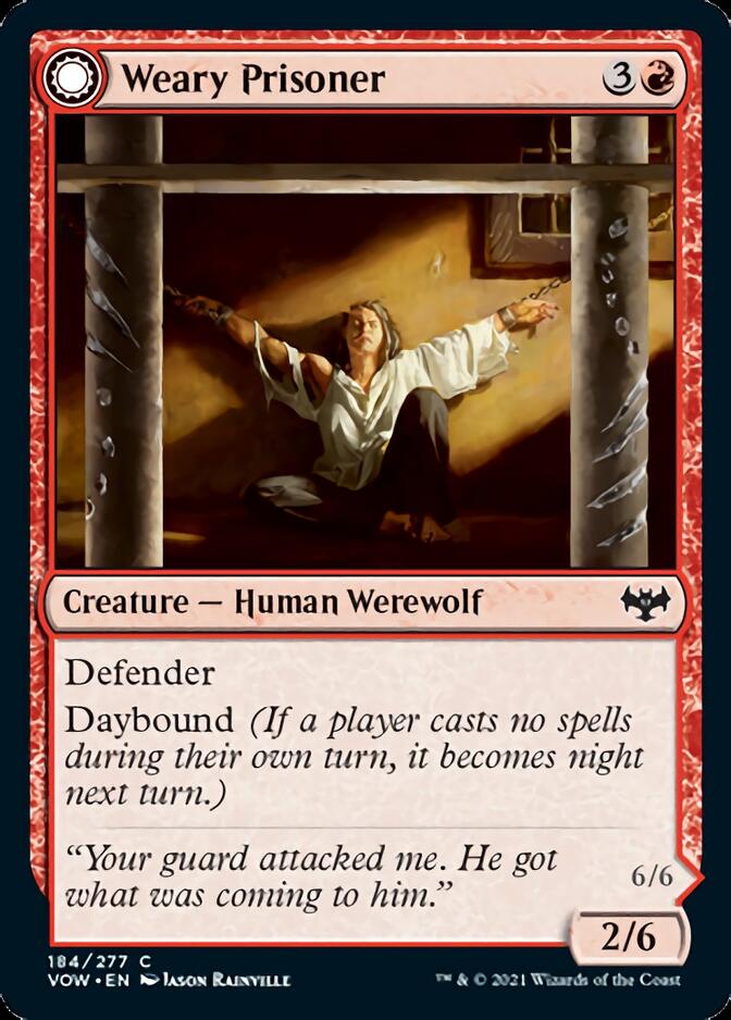 Weary Prisoner // Wrathful Jailbreaker [Innistrad: Crimson Vow] | Mega City Incorporated