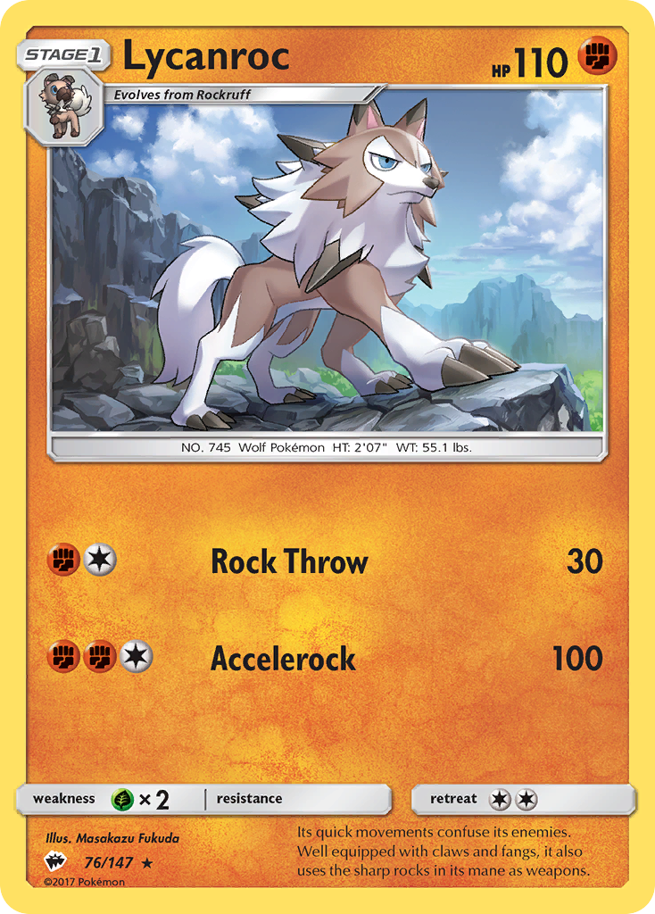 Lycanroc (76/147) [Sun & Moon: Burning Shadows] | Mega City Incorporated