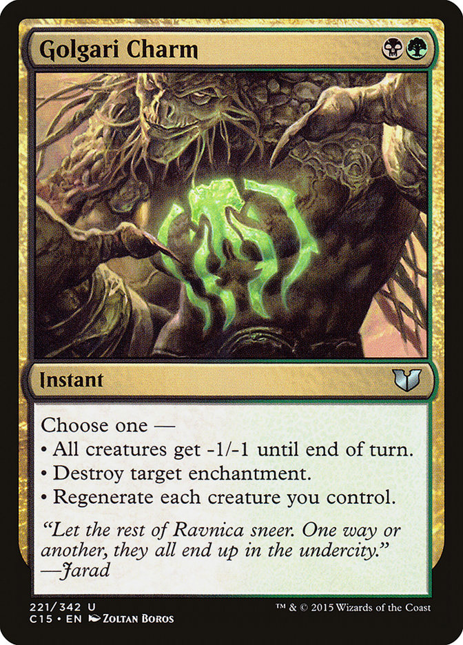 Golgari Charm [Commander 2015] | Mega City Incorporated