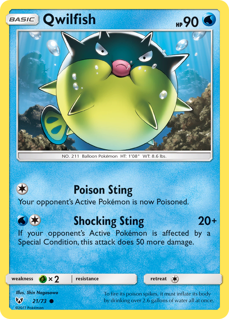 Qwilfish (21/73) [Sun & Moon: Shining Legends] | Mega City Incorporated