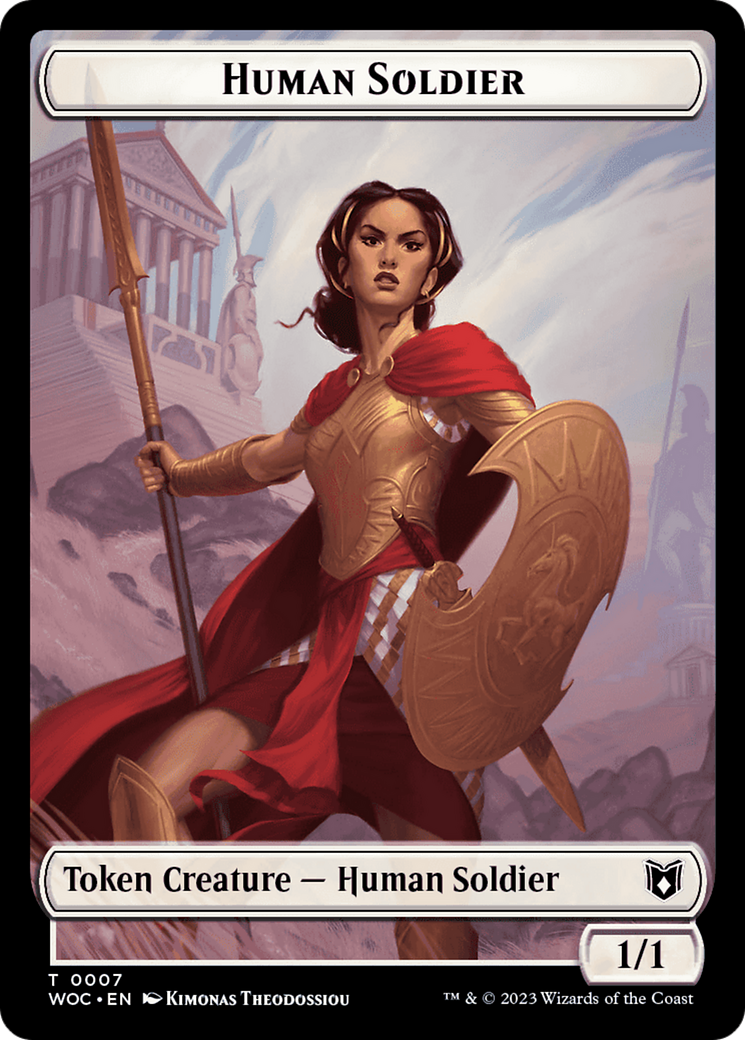 Pirate // Human Soldier Double-Sided Token [Wilds of Eldraine Commander Tokens] | Mega City Incorporated