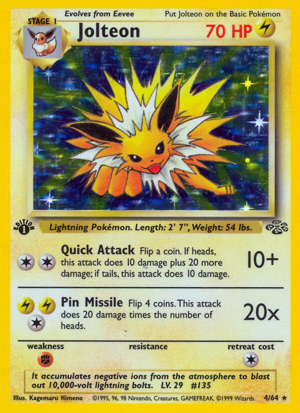 Jolteon (4/64) [Jungle 1st Edition] | Mega City Incorporated