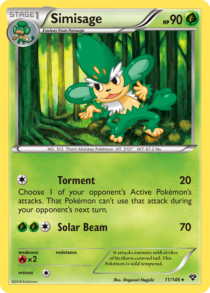 Simisage (11/146) [XY: Base Set] | Mega City Incorporated