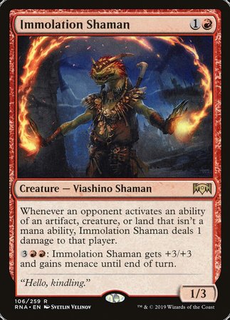 Immolation Shaman [Ravnica Allegiance] | Mega City Incorporated