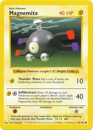 Magnemite (53/102) [Base Set Shadowless Unlimited] | Mega City Incorporated