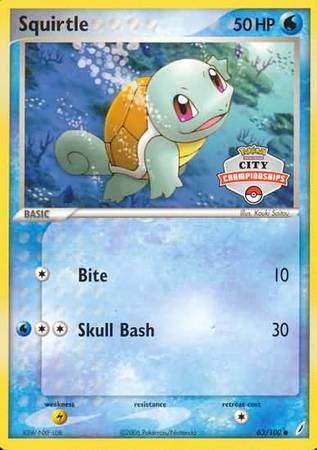 Squirtle (63/100) (City Championship Promo) [EX: Crystal Guardians] | Mega City Incorporated