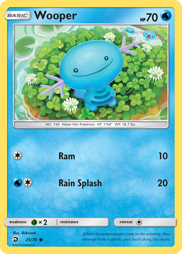 Wooper (25/70) [Sun & Moon: Dragon Majesty] | Mega City Incorporated