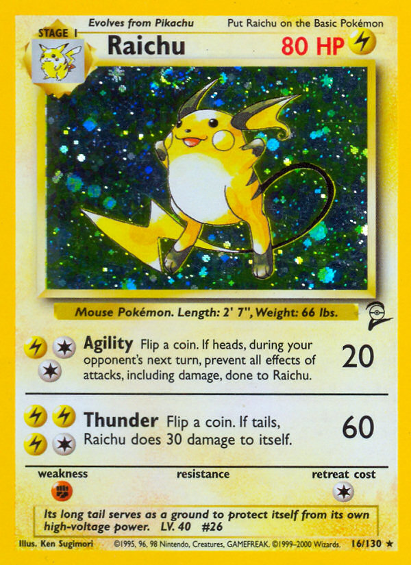 Raichu (16/130) [Base Set 2] | Mega City Incorporated