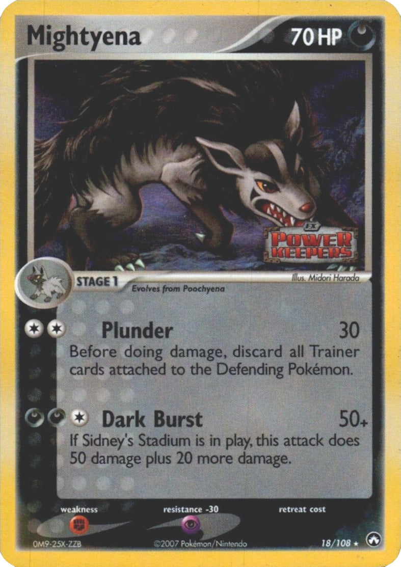 Mightyena (18/108) (Stamped) [EX: Power Keepers] | Mega City Incorporated