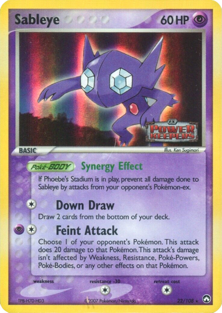 Sableye (22/108) (Stamped) [EX: Power Keepers] | Mega City Incorporated