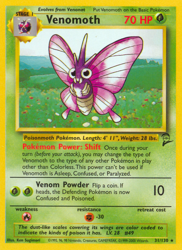 Venomoth (31/130) [Base Set 2] | Mega City Incorporated