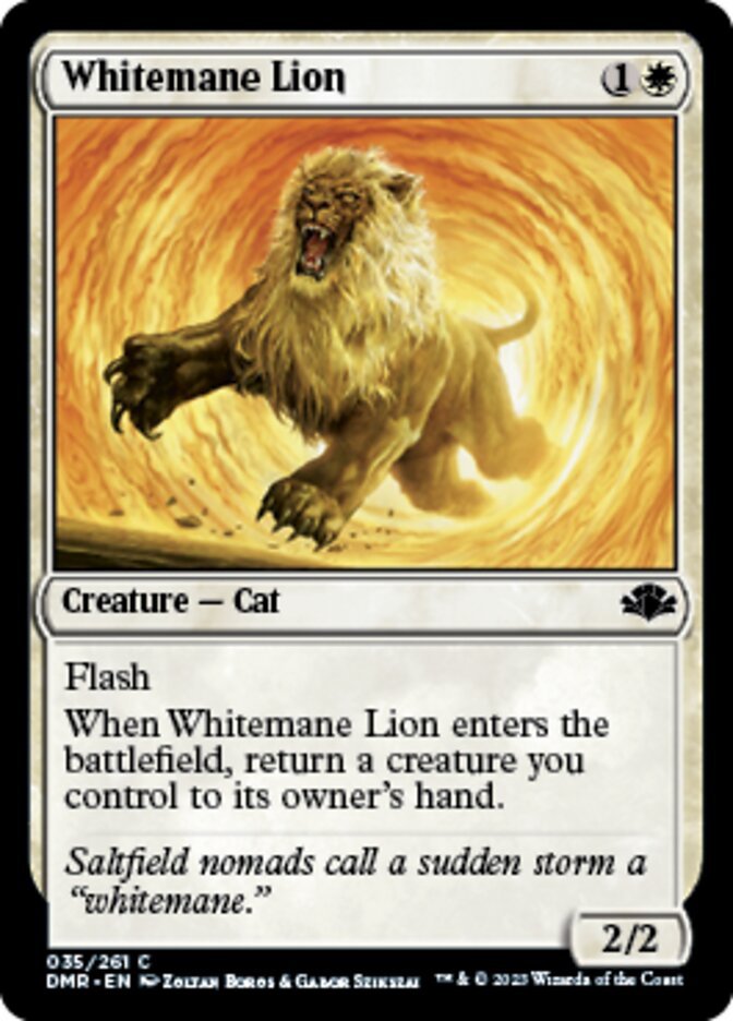 Whitemane Lion [Dominaria Remastered] | Mega City Incorporated