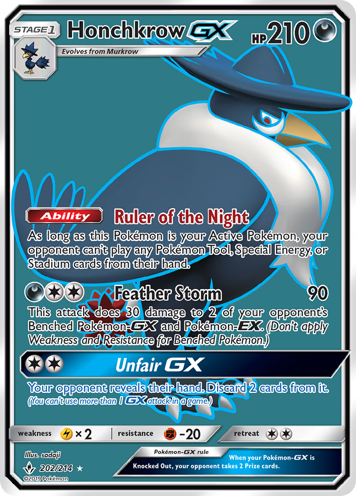 Honchkrow GX (202/214) [Sun & Moon: Unbroken Bonds] | Mega City Incorporated