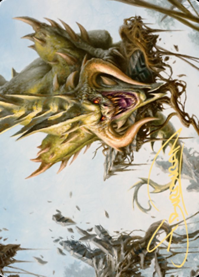 Canopy Baloth Art Card (Gold-Stamped Signature) [Zendikar Rising Art Series] | Mega City Incorporated