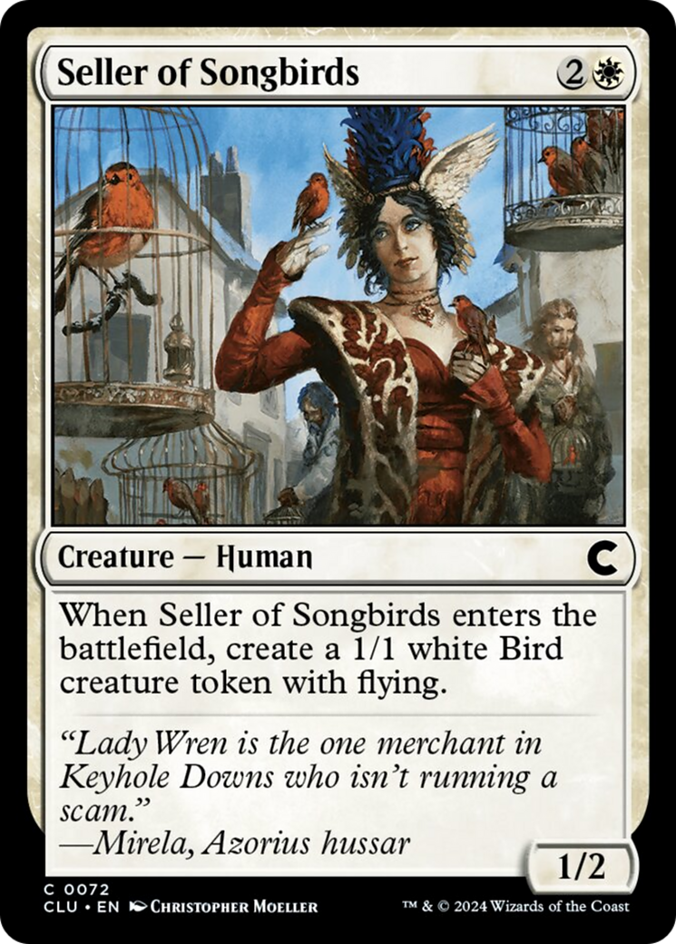 Seller of Songbirds [Ravnica: Clue Edition] | Mega City Incorporated