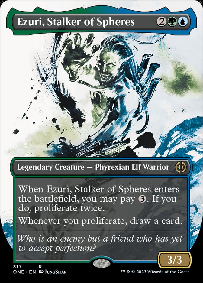 Ezuri, Stalker of Spheres (Borderless Ichor) [Phyrexia: All Will Be One] | Mega City Incorporated