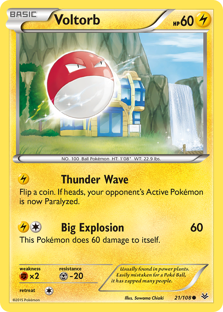 Voltorb (21/108) [XY: Roaring Skies] | Mega City Incorporated