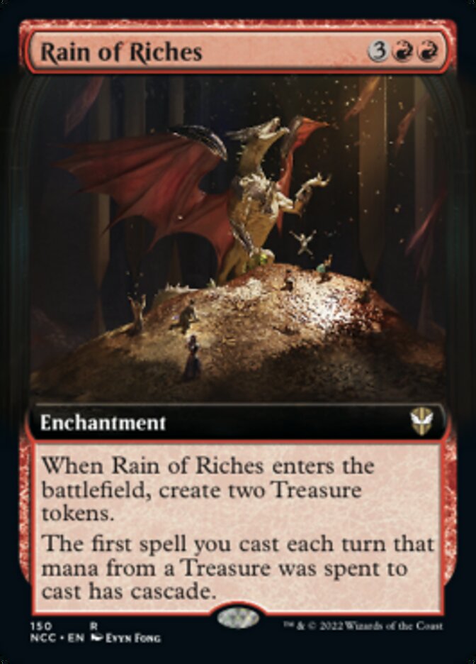 Rain of Riches (Extended Art) [Streets of New Capenna Commander] | Mega City Incorporated