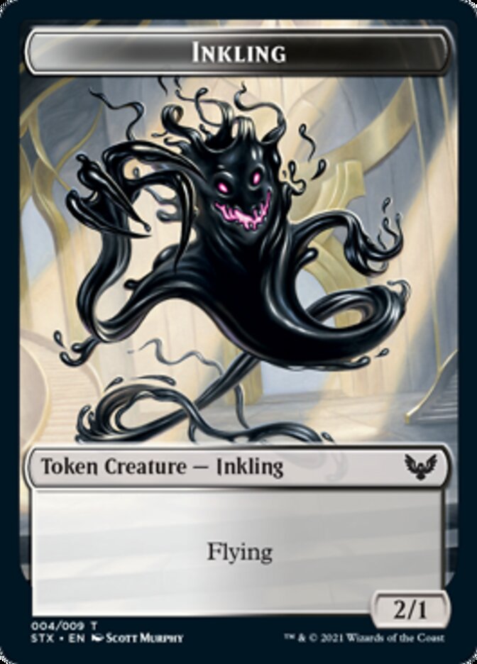 Inkling // Spirit Double-Sided Token [Strixhaven: School of Mages Tokens] | Mega City Incorporated