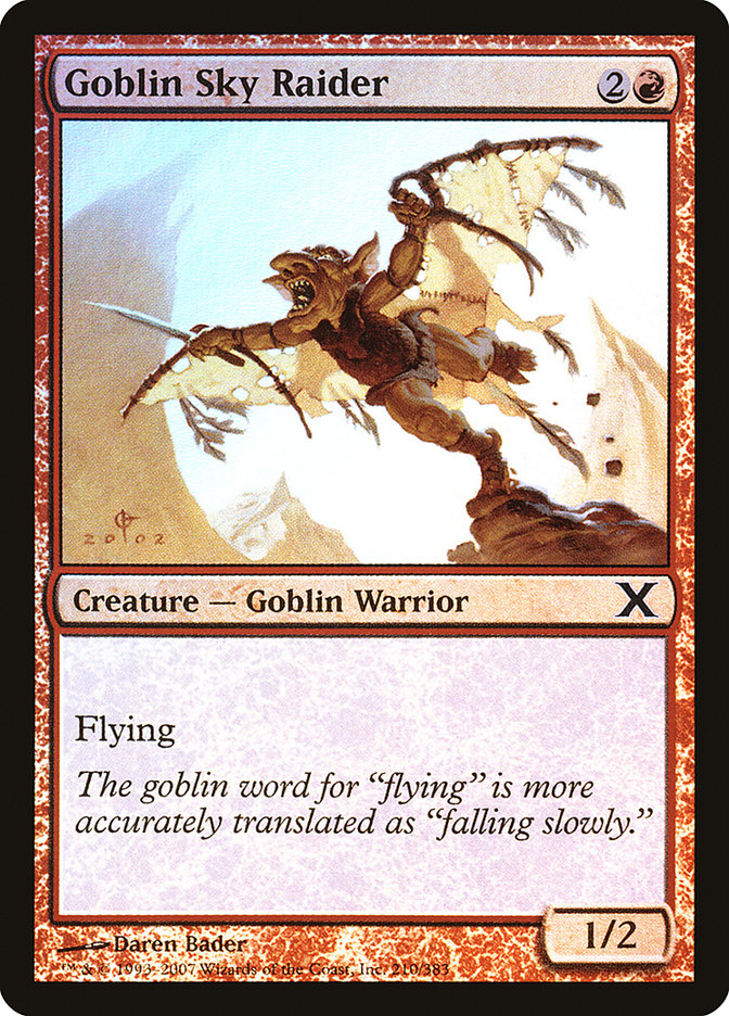 Goblin Sky Raider (Premium Foil) [Tenth Edition] | Mega City Incorporated