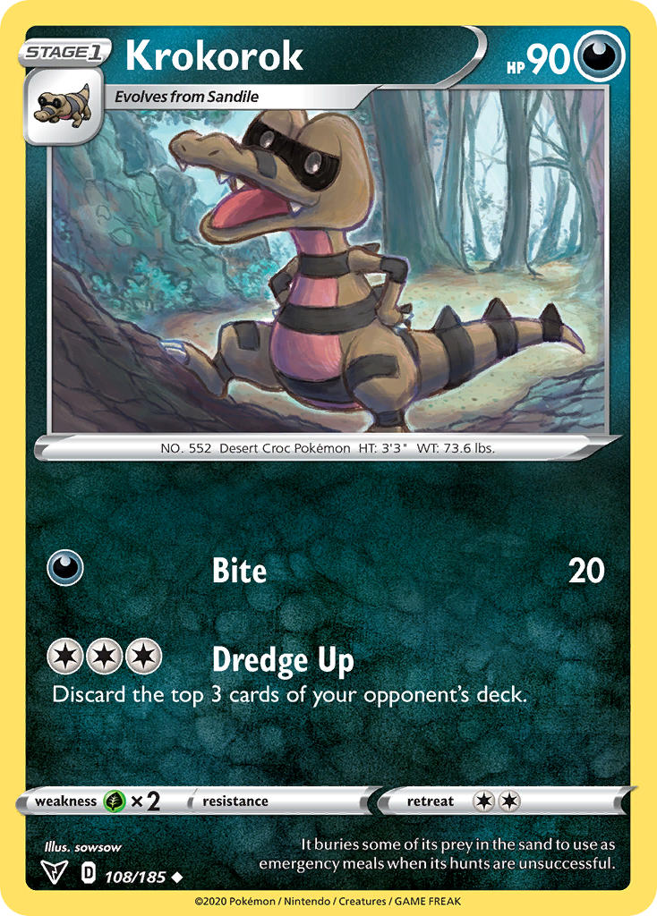Krokorok (108/185) [Sword & Shield: Vivid Voltage] | Mega City Incorporated