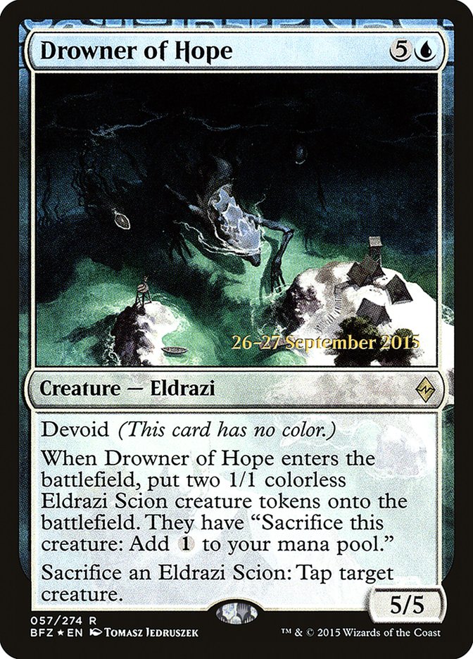 Drowner of Hope  [Battle for Zendikar Prerelease Promos] | Mega City Incorporated