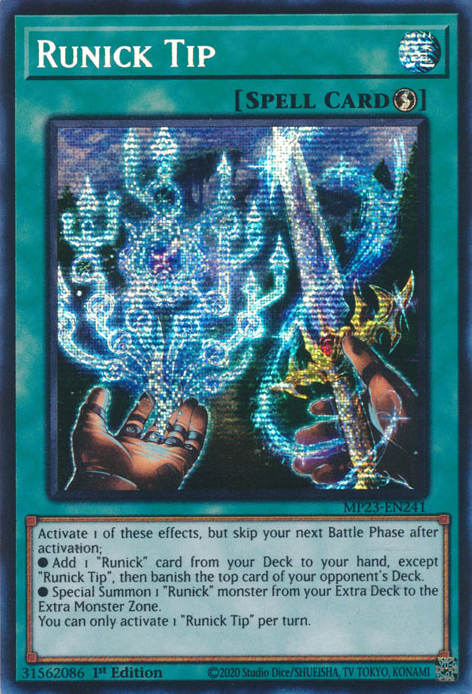 Runick Tip [MP23-EN241] Prismatic Secret Rare | Mega City Incorporated