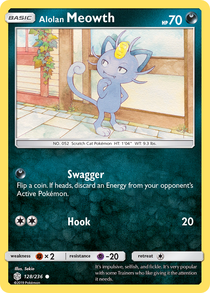 Alolan Meowth (128/236) [Sun & Moon: Cosmic Eclipse] | Mega City Incorporated