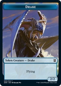 Drake // Plant Double-sided Token [Zendikar Rising Tokens] | Mega City Incorporated