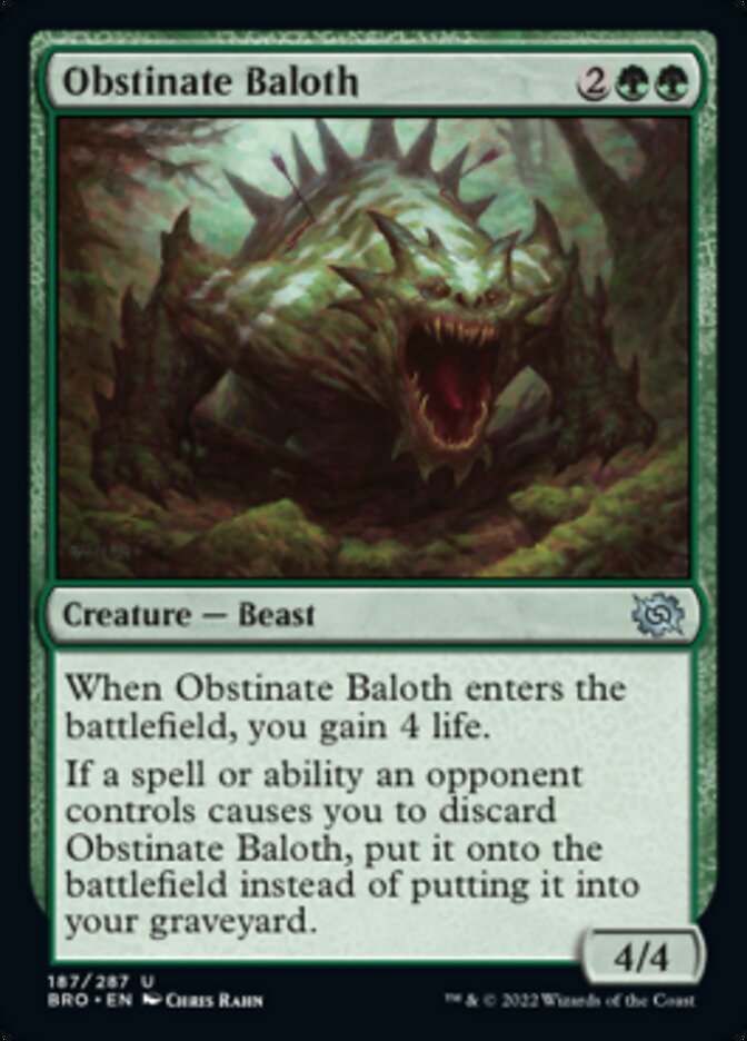 Obstinate Baloth [The Brothers' War] | Mega City Incorporated