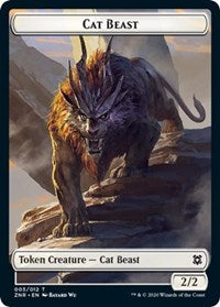 Cat Beast // Construct Double-sided Token [Zendikar Rising Tokens] | Mega City Incorporated