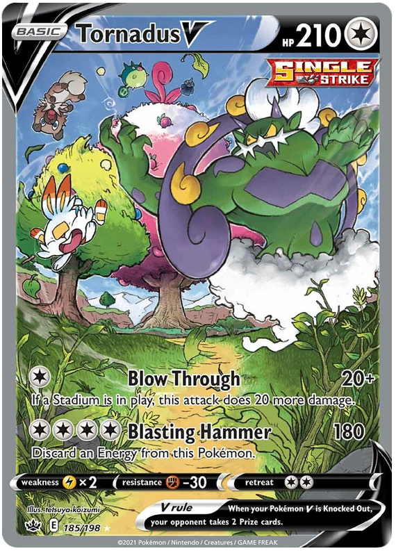 Tornadus V (185/198) [Sword & Shield: Chilling Reign] | Mega City Incorporated