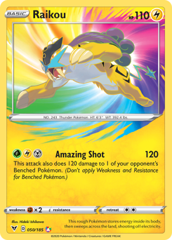 Raikou (050/185) [Sword & Shield: Vivid Voltage] | Mega City Incorporated