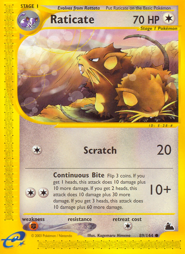 Raticate (89/144) [Skyridge] | Mega City Incorporated