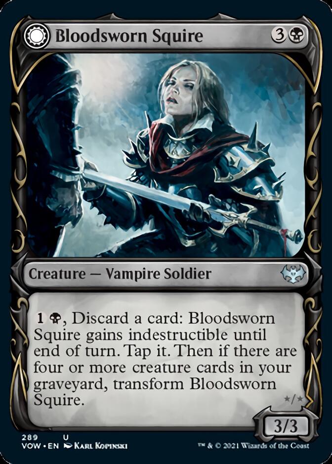 Bloodsworn Squire // Bloodsworn Knight (Showcase Fang Frame) [Innistrad: Crimson Vow] | Mega City Incorporated