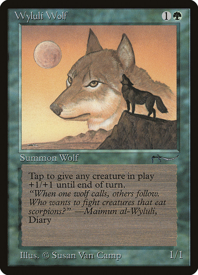 Wyluli Wolf (Light Mana Cost) [Arabian Nights] | Mega City Incorporated