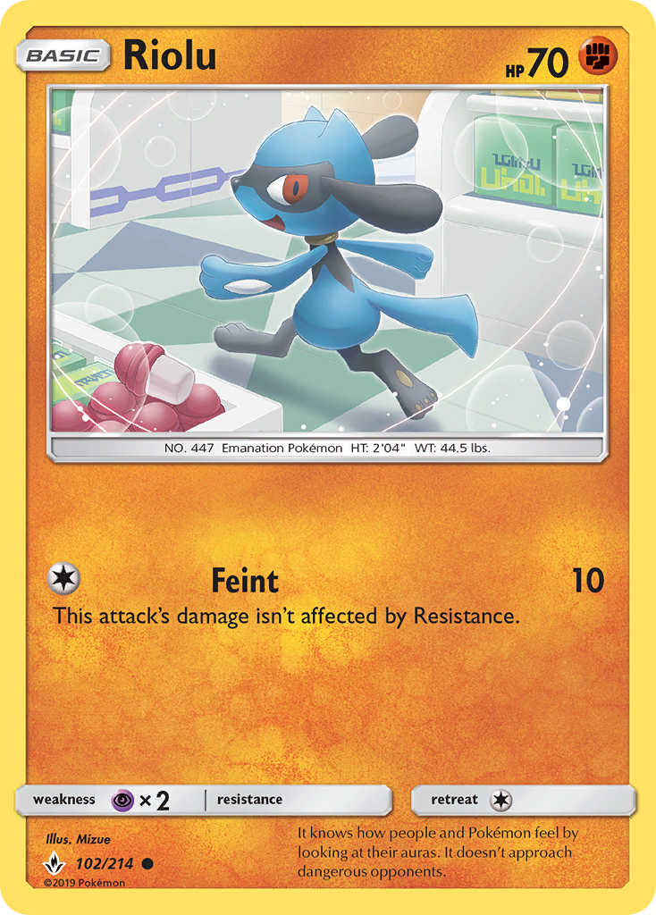 Riolu (102/214) [Sun & Moon: Unbroken Bonds] | Mega City Incorporated