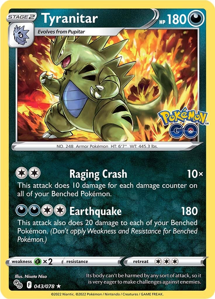 Tyranitar (043/078) [Pokémon GO] | Mega City Incorporated