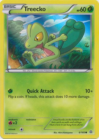 Treecko (6/160) (Sheen Holo) [XY: Primal Clash] | Mega City Incorporated