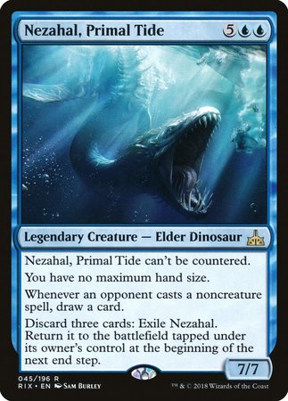 Nezahal, Primal Tide [Rivals of Ixalan] | Mega City Incorporated