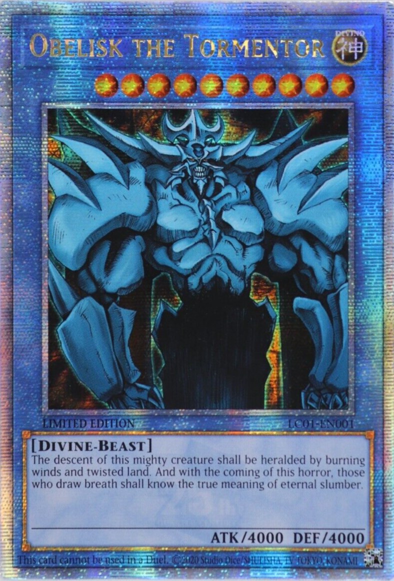 Obelisk the Tormentor (25th Anniversary) [LC01-EN001] Quarter Century Secret Rare | Mega City Incorporated