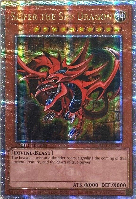 Slifer the Sky Dragon (25th Anniversary) [LC01-EN002] Quarter Century Secret Rare | Mega City Incorporated