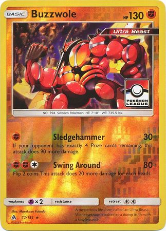 Buzzwole (77/131) (League Promo) [Sun & Moon: Forbidden Light] | Mega City Incorporated