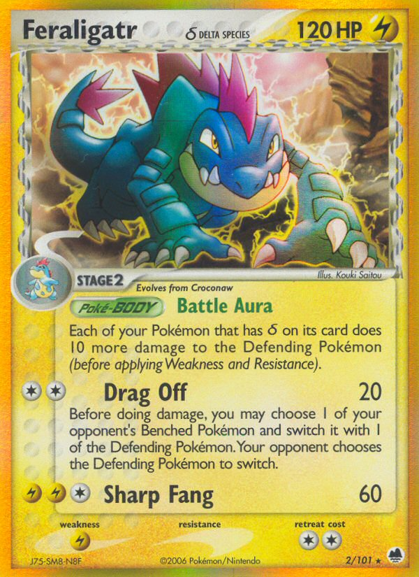 Feraligatr (2/101) (Delta Species) [EX: Dragon Frontiers] | Mega City Incorporated