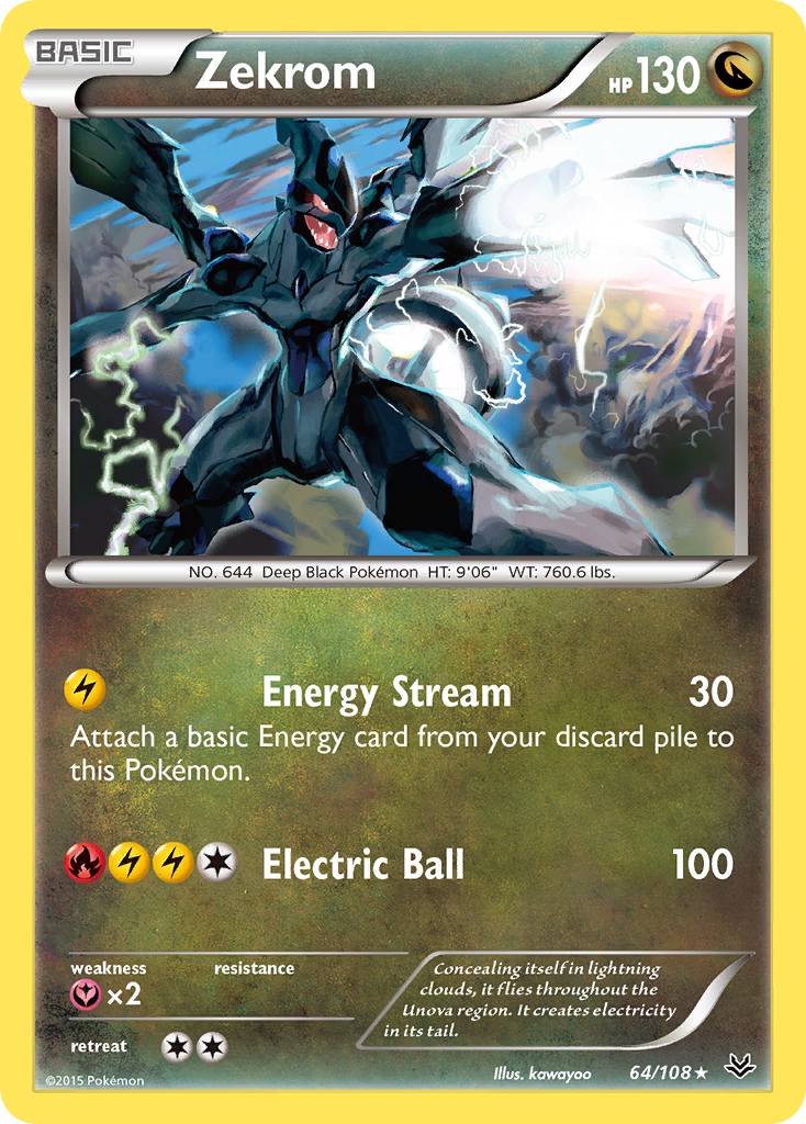 Zekrom (64/108) [XY: Roaring Skies] | Mega City Incorporated