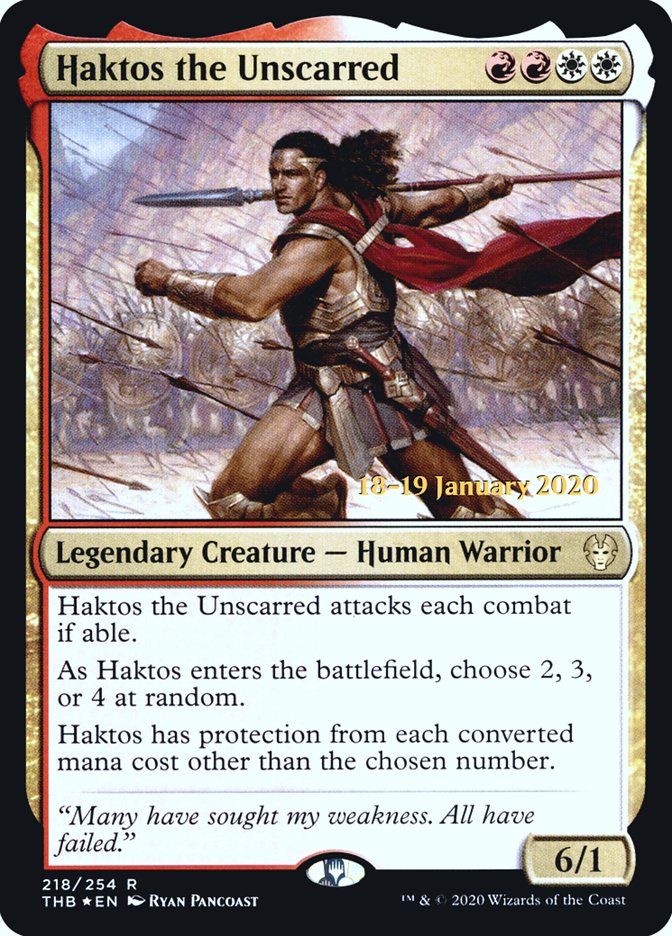 Haktos the Unscarred [Theros Beyond Death Prerelease Promos] | Mega City Incorporated