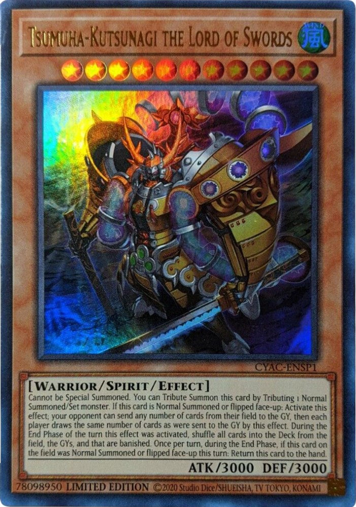 Tsumuha-Kutsunagi the Lord of Swords [CYAC-ENSP1] Ultra Rare | Mega City Incorporated