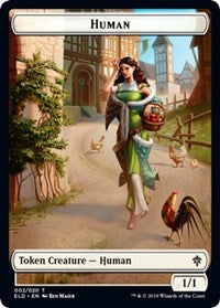 Human // Food (17) Double-sided Token [Throne of Eldraine Tokens] | Mega City Incorporated